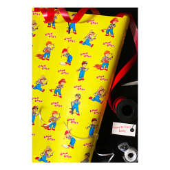 Trick Or Treat Studios Wrapped In Terror Wrapping Paper - Child's Play 2 Licensed Halloween Decor