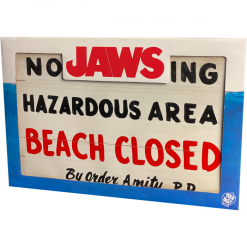 Trick Or Treat Studios JAWS - No Swimming Wood Sign Indoor Decor