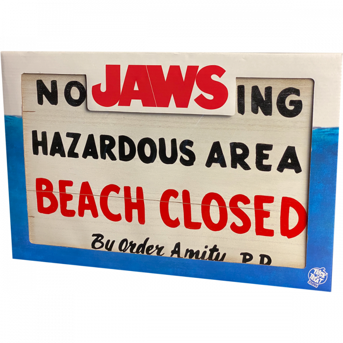 Trick Or Treat Studios JAWS - No Swimming Wood Sign Indoor Decor 2 Trick Or Treat Studios JAWS - No Swimming Wood Sign Indoor Decor