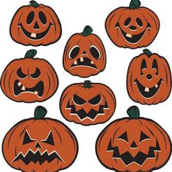 Beistle Vintage Halloween Pumpkin Cutouts- Vintage Beistle