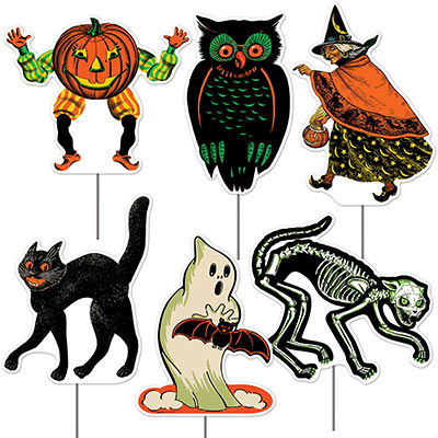 Beistle Vintage Halloween - Plastic Yard Signs 1 Beistle Vintage Halloween - Plastic Yard Signs