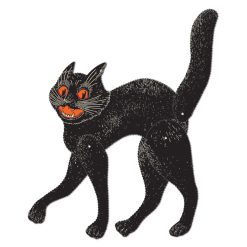 Jointed Scratch Cat Cutout - Vintage Beistle Beistle Vintage Halloween