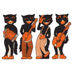Beistle Vintage Halloween Scratch Scat Band Cutouts - Vintage Beistle