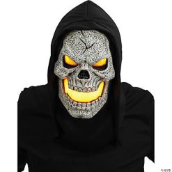 Morris Costumes Skeletons, Bones And Skulls Flame Fiend Skull Mask Yellow