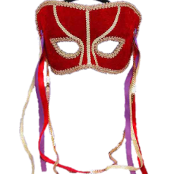 Forum Novelties Venetian Masks Venetian Mask - Red Velvet Colombino