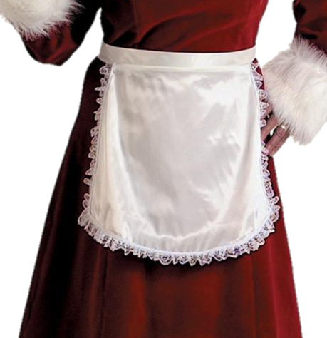 Halco Mrs. Claus Satin Apron 1 Halco Mrs. Claus Satin Apron
