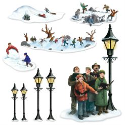 Beistle Lamppost, Carolers And Winter Fun Insta-Theme Props