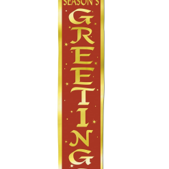 Beistle Season's Greetings Velvet-Lamé Panel Christmas Decorations