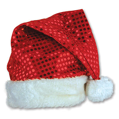 Beistle Sequin Dot Santa Hat 1 Beistle Sequin Dot Santa Hat