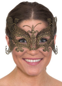 JHats Half Masks Half Mask - Gold Lace Butterfly 1 JHats Half Masks Half Mask - Gold Lace Butterfly
