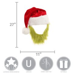 Elope Dr. Seuss' The Grinch - Plush Hat With Beard 7 Elope Dr. Seuss' The Grinch - Plush Hat With Beard