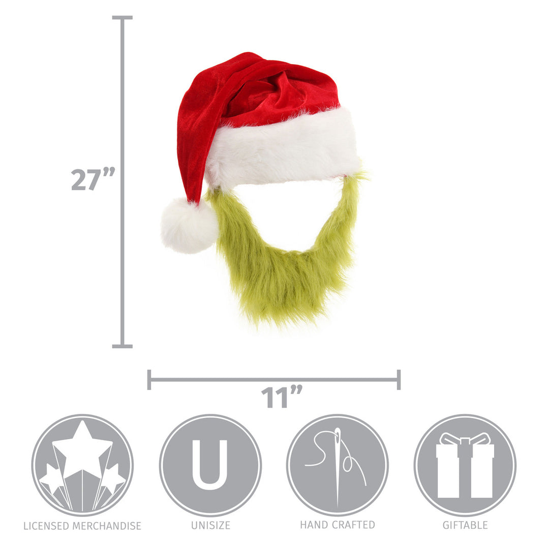 Elope Dr. Seuss' The Grinch - Plush Hat With Beard 4 Elope Dr. Seuss' The Grinch - Plush Hat With Beard