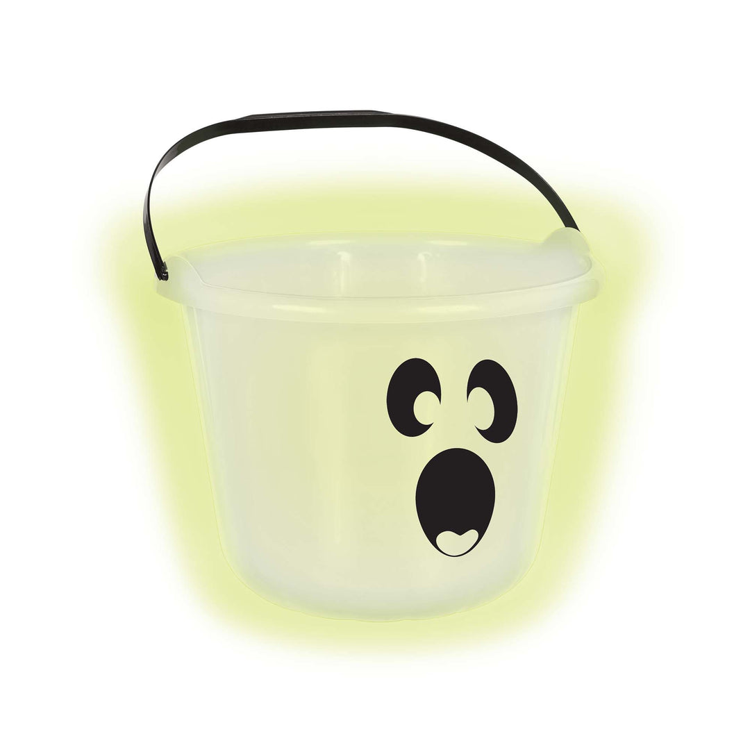Amscan Party Supplies Glow-In-The-Dark Plastic Ghost Bucket 1 Amscan Party Supplies Glow-In-The-Dark Plastic Ghost Bucket