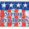 Beistle Support Our Troops Metallic Fringe Banner Decor
