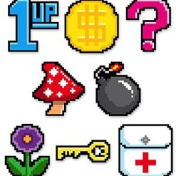 Beistle Mini 8-Bit Cutouts