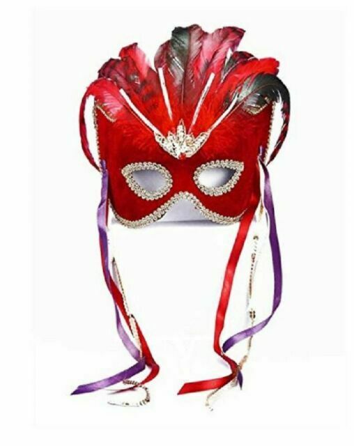 Forum Novelties Venetian Mask - Red Velvet Colombina 1 Forum Novelties Venetian Mask - Red Velvet Colombina