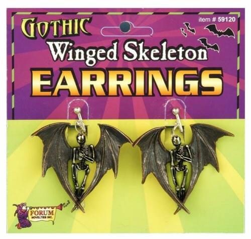 Forum Novelties Skeletons, Bones And Skulls Winged Skeleton Earrings 1 Forum Novelties Skeletons, Bones And Skulls Winged Skeleton Earrings
