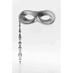 Forum Novelties Half Mask - Domino On Stick Silver Half Masks