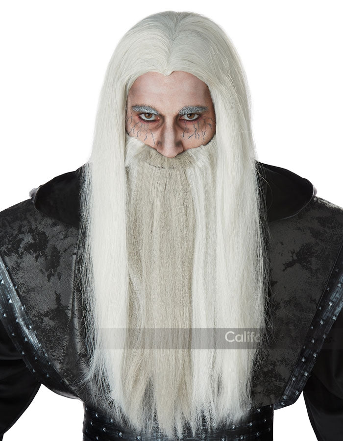 California Costumes Dark Wizard Wig Santa Wig And Beard Sets 1 California Costumes Dark Wizard Wig Santa Wig And Beard Sets