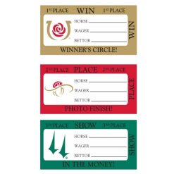 Westrick Kentucky Derby Icon Win, Place, Show Tickets Derby Party Supplies