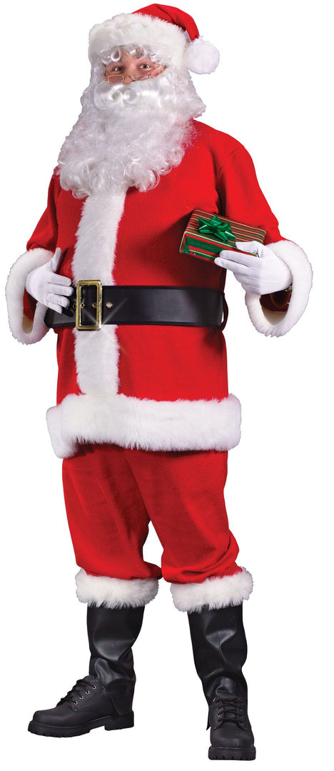 Fun World Santa Suits Flannel Santa Claus Suit 1 Fun World Santa Suits Flannel Santa Claus Suit