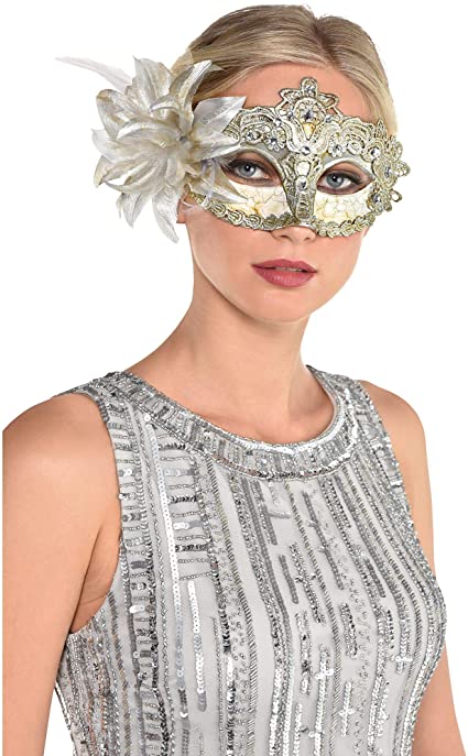 Amscan Half Masks Half Mask - Jeweled Parisian 1 Amscan Half Masks Half Mask - Jeweled Parisian