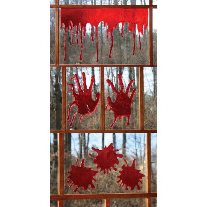 Fun World 3-D Bloody Window Decor 18" Wide 1 Fun World 3-D Bloody Window Decor 18" Wide