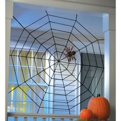 Fun World Indoor Decor 5' Black Widow Rope Spider Web