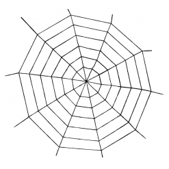 Fun World Indoor Decor 5' Black Widow Rope Spider Web