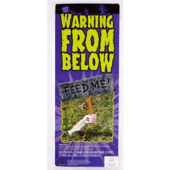 Fun World Warning From Below Sign- Feed Me Cemetery