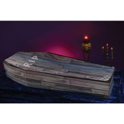 Fun World Haunting Props 5 Foot Collapsible Coffin Wood Grain