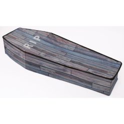 Fun World Haunting Props 5 Foot Collapsible Coffin Wood Grain