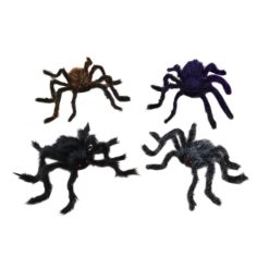 Fun World 20" Black Hairy Spider Indoor Decor