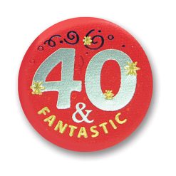 Beistle Party Supplies 40 & Fantastic Satin Button