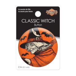 Beistle Vintage Halloween Classic Witch Button Beistle Vintage Halloween
