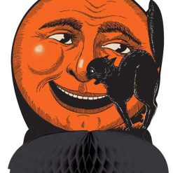 Halloween Cat & Moon Centerpiece- Vintage Beistle Beistle Vintage Halloween