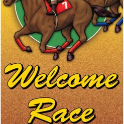 Caufield's Novelties A Day At The Races 30" X 60" Door Poster