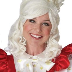 California Costume Mrs. Claus Accessories Mrs. Claus Wig With Clip-in Bun