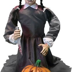 Morris Costumes Electronic And Animated Props Lunging Pumpkin Carver Animated Prop