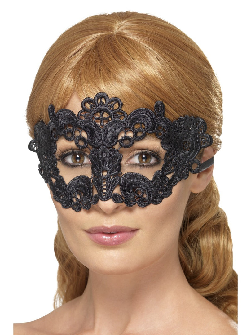 Forum Novelties Half Mask - Black Lace 1 Forum Novelties Half Mask - Black Lace