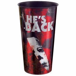 Amscan Halloween II - He's Back Metallic Print Plastic Cup Party Supplies