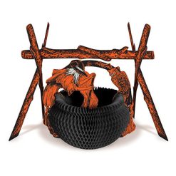 Halloween Rustic Fireplace Centerpiece- Vintage Beistle Beistle Vintage Halloween