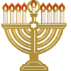 Beistle Hanukkah Foil Menorah Cutout