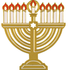 Beistle Hanukkah Foil Menorah Cutout