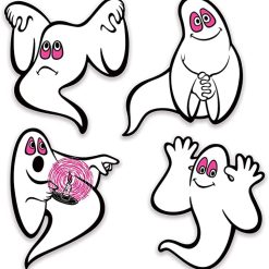 Beistle Vintage Halloween - Ghosts Peel 'N Place