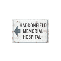 Trick Or Treat Studios Indoor Decor HALLOWEEN II - Haddonfield Memorial Hospital Metal Sign