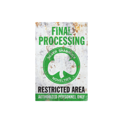 Trick Or Treat Studios HALLOWEEN III: Season Of The Witch - Silver Shamrock Final Processing Metal Sign Indoor Decor