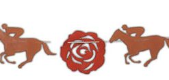 Caufields A Day At The Races Glitter Horse And Rose Banner