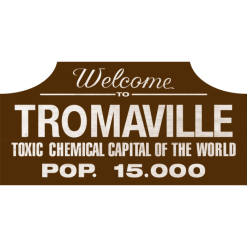 Trick Or Treat Studios Thomasville Wood Sign - Toxic Avengers Indoor Decor