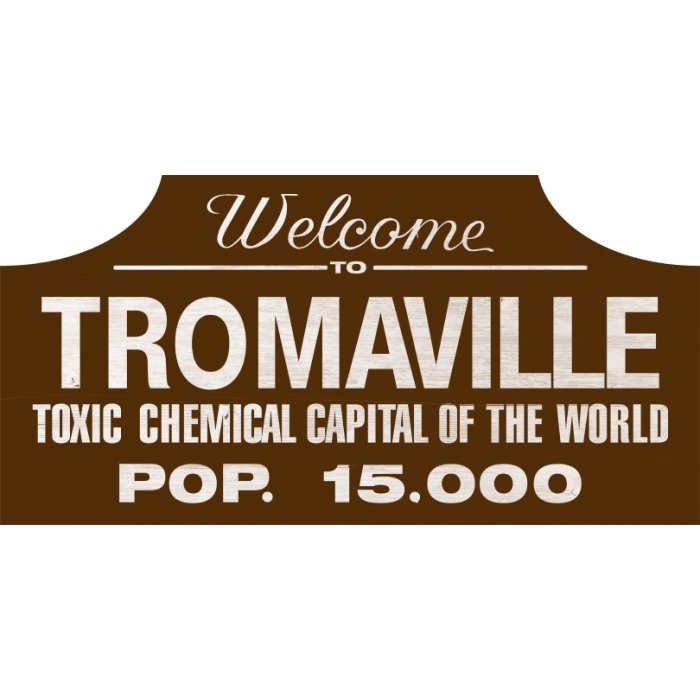 Trick Or Treat Studios Thomasville Wood Sign - Toxic Avengers Indoor Decor 1 Trick Or Treat Studios Thomasville Wood Sign - Toxic Avengers Indoor Decor